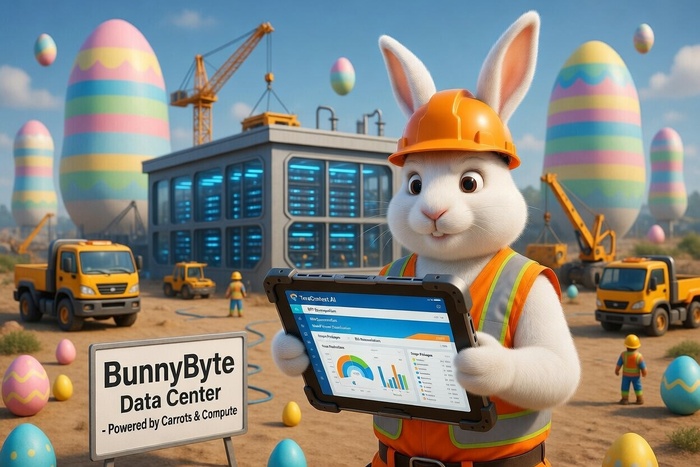 The Easter Bunny surveys his new AI-powered data center